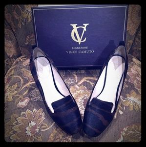 Vince Camuto pony hair semi wedge shoe